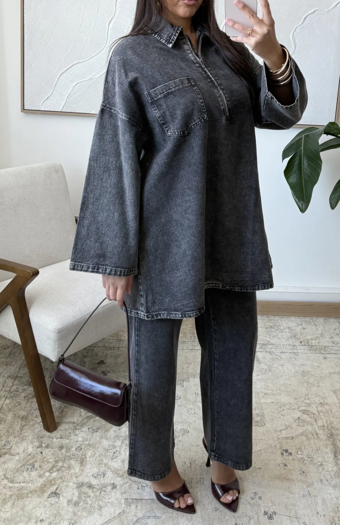 Ensemble en jeans deux pièces plusieurs couleurs disponibles