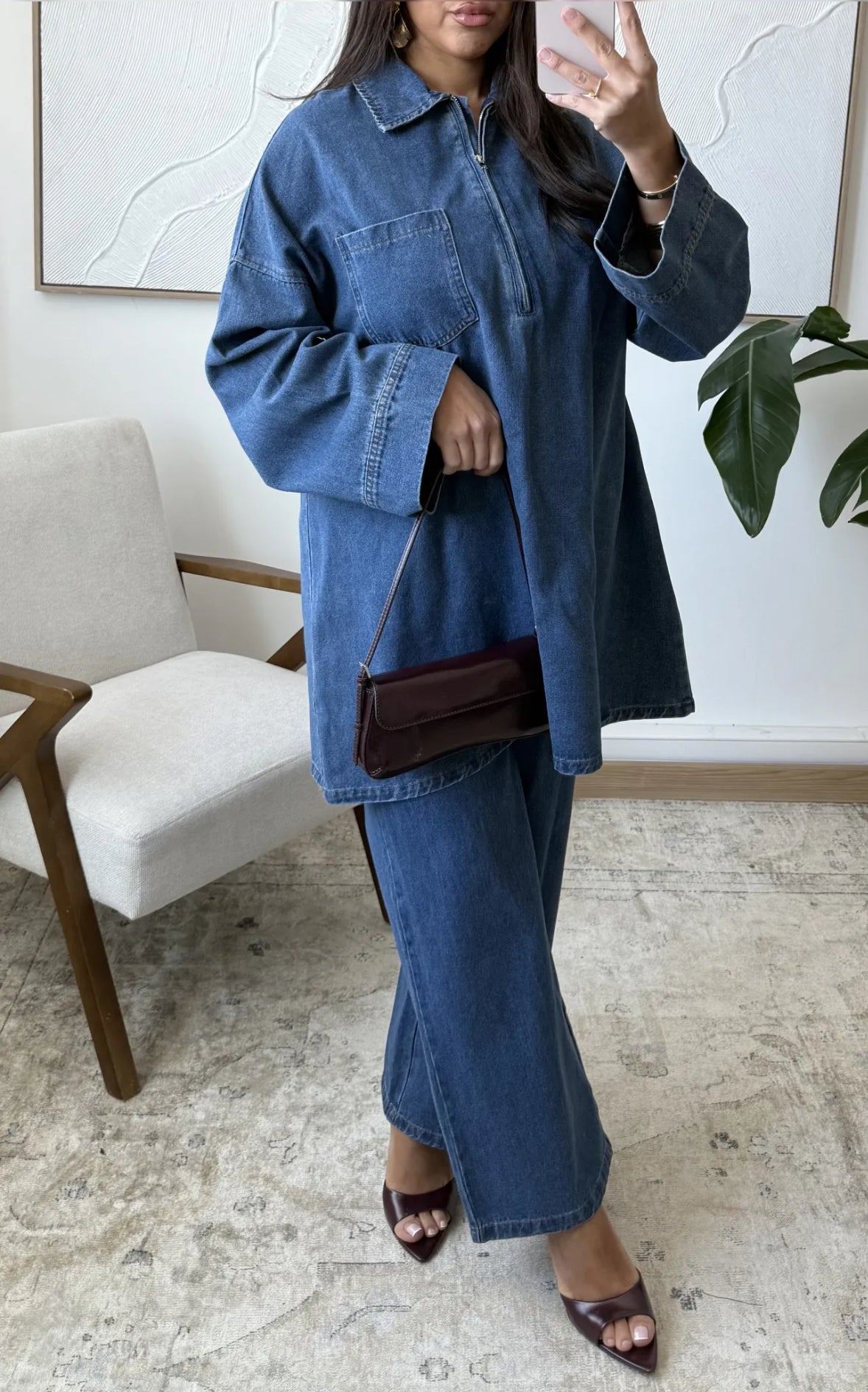 Ensemble en jeans deux pièces plusieurs couleurs disponibles