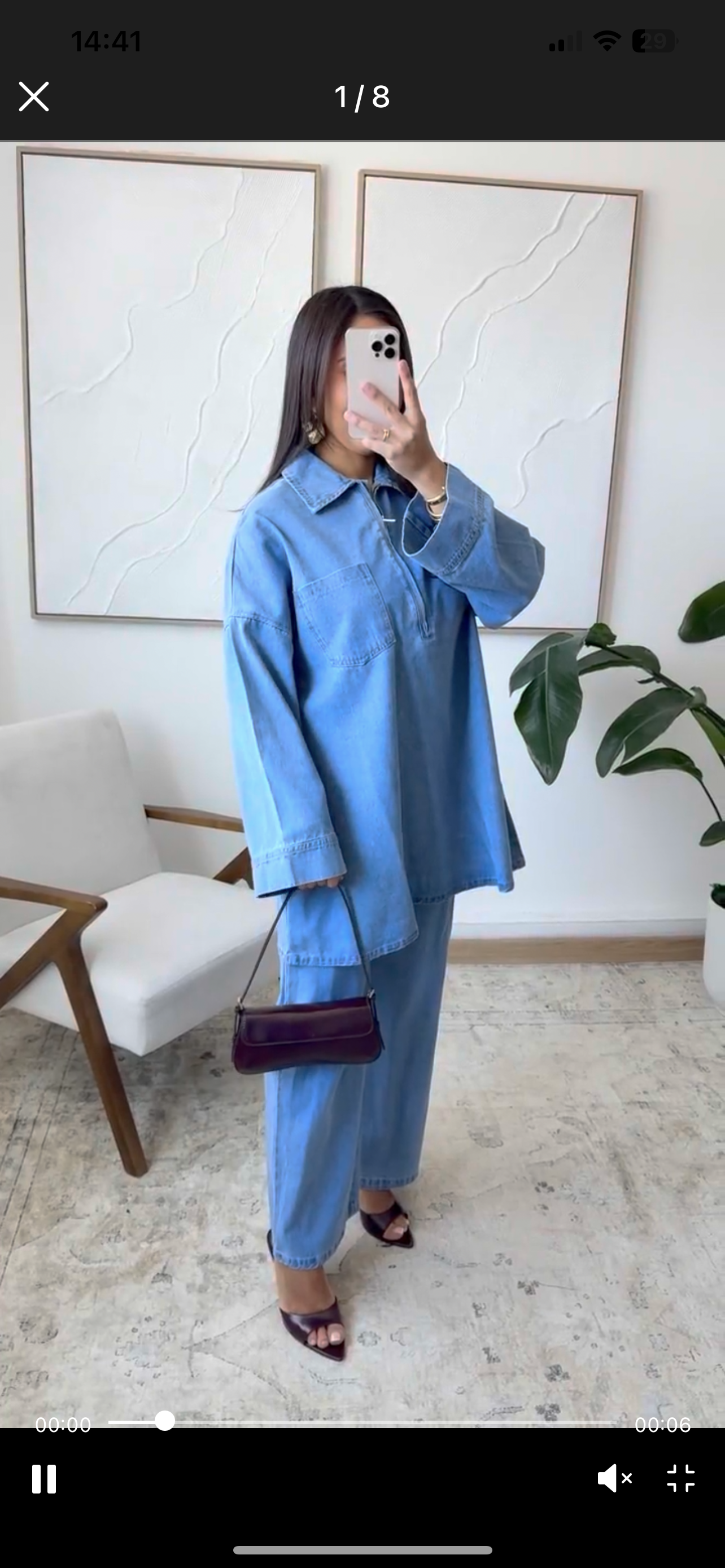 Ensemble en jeans deux pièces plusieurs couleurs disponibles