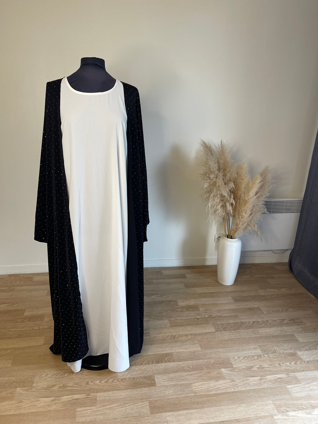 Kimono long farasha à strass taille unique