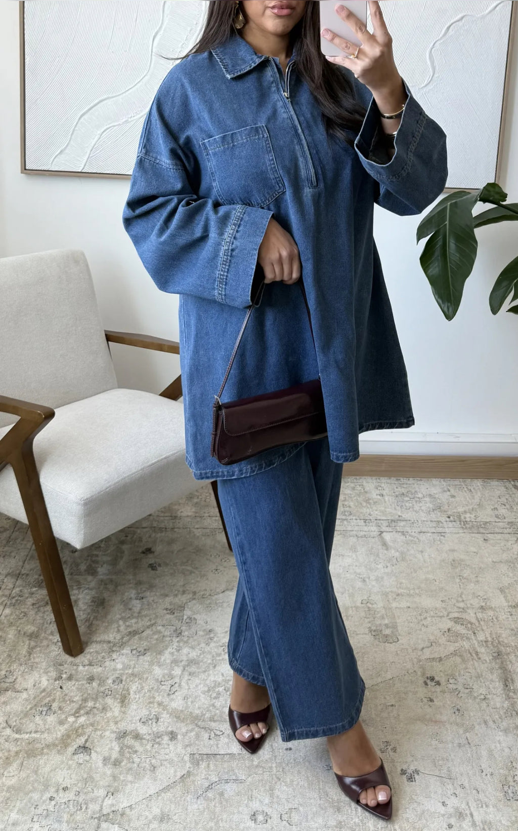 Ensemble en jeans deux pièces plusieurs couleurs disponibles